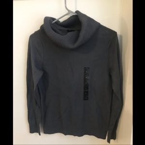 Charcoal grey turtleneck sweater in small